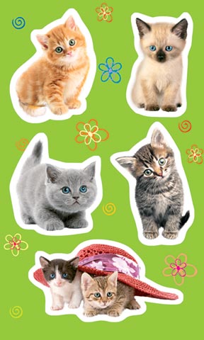 Распечатать наклейки с котиками